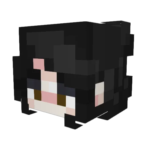 Seraen Minecraft avatar head, 3D render