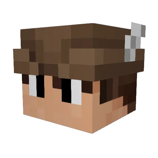 Seragone Minecraft avatar head, 3D render