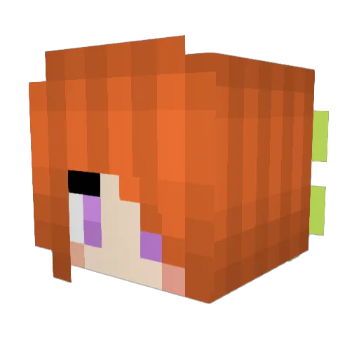 Serah23 Minecraft avatar head, 3D render