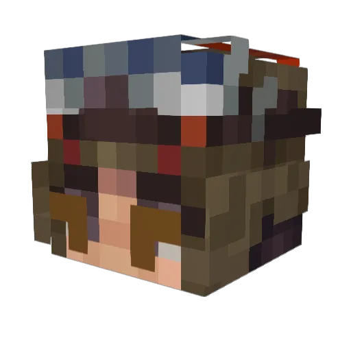 SerainWood Minecraft avatar head, 3D render