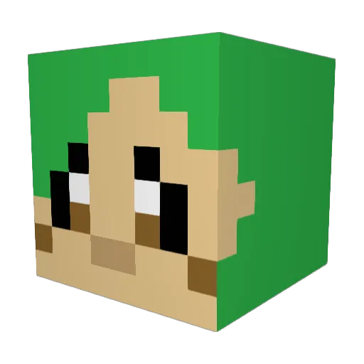 SeranDippity Minecraft avatar head, 3D render