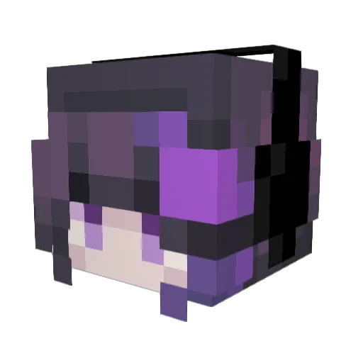 Serana12 Minecraft avatar head, 3D render
