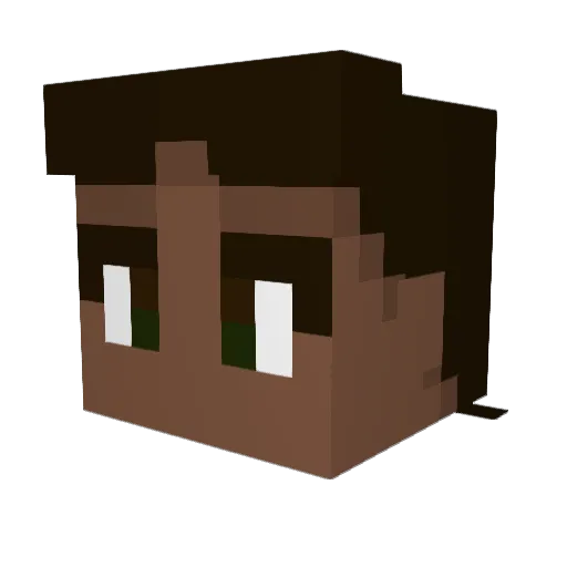 Seranner Minecraft avatar head, 3D render