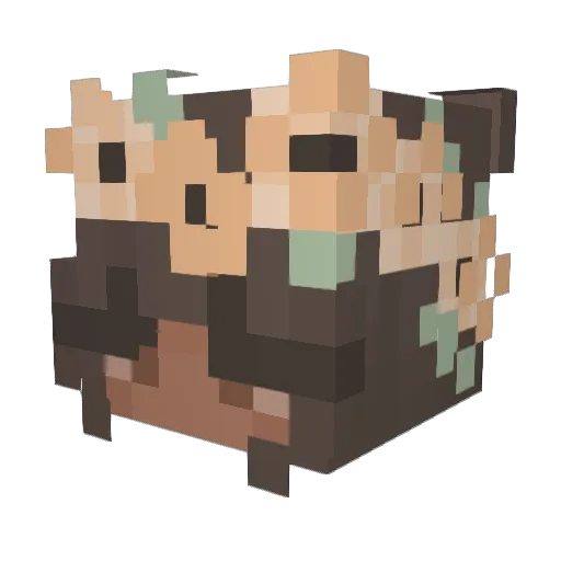 Serano777 Minecraft avatar head, 3D render