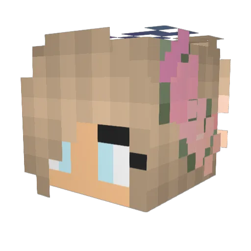 Serantir Minecraft avatar head, 3D render