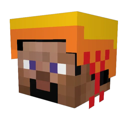 Seraph00 Minecraft avatar head, 3D render