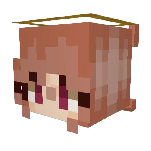 SeraphGirl Minecraft avatar head, 3D render