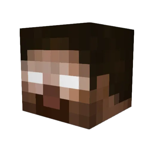SeraphOmega Minecraft avatar head, 3D render