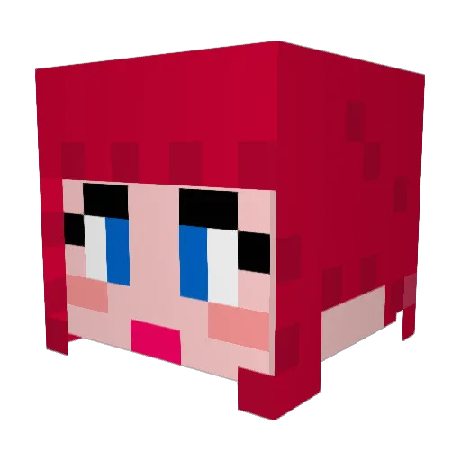 Seraphiable Minecraft avatar head, 3D render