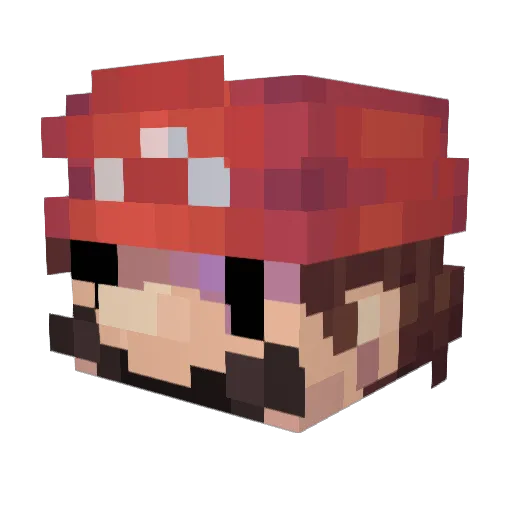 Seraphimm99 Minecraft avatar head, 3D render