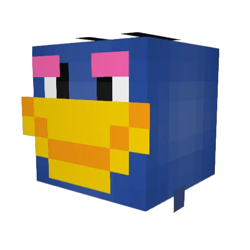 Seraphimus Minecraft avatar head, 3D render
