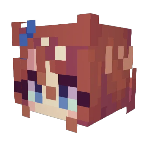 Seraphina021 Minecraft avatar head, 3D render