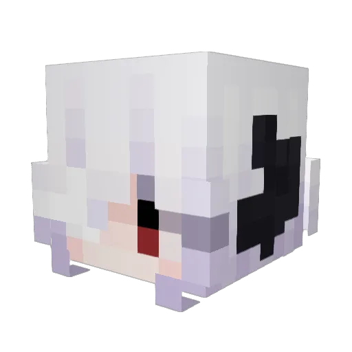 Seraphine08 Minecraft avatar head, 3D render