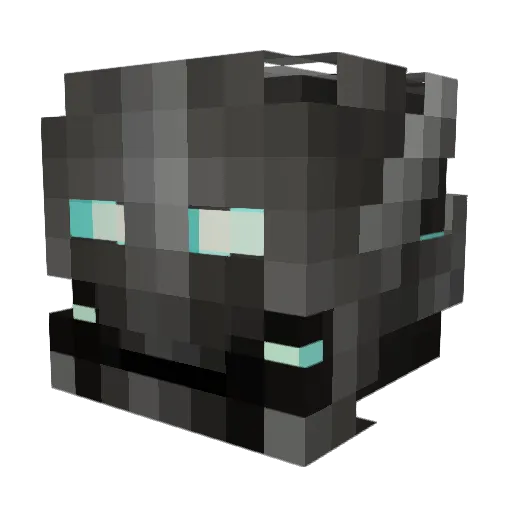 Seraphinite Minecraft avatar head, 3D render