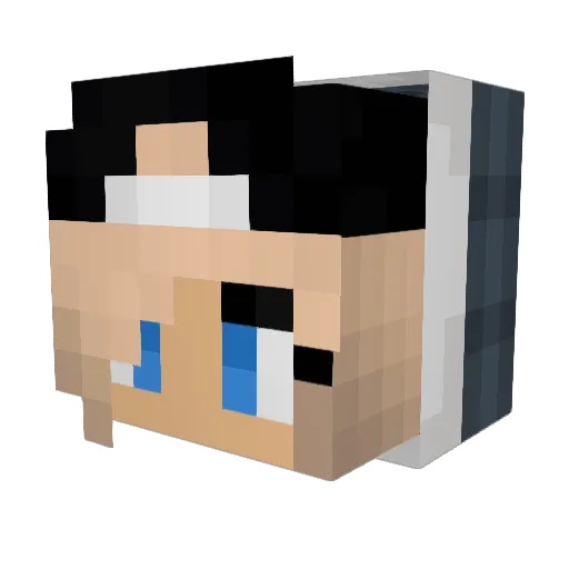 Serapix Minecraft avatar head, 3D render