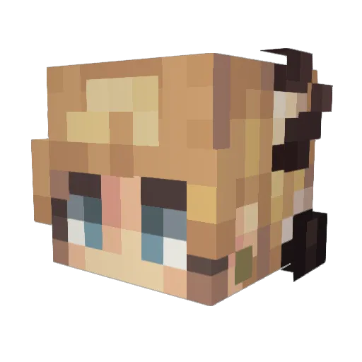 Serasaurus Minecraft avatar head, 3D render