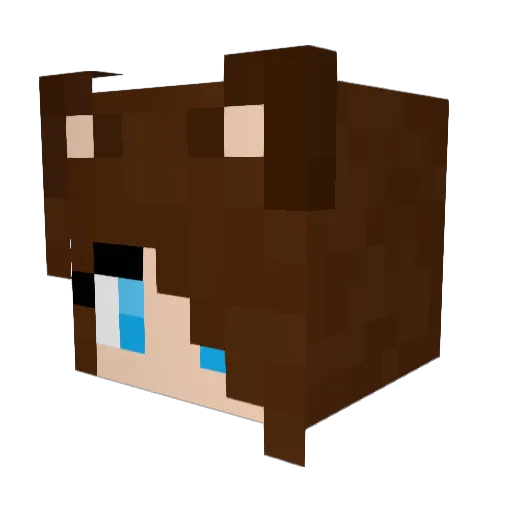 Serasko Minecraft avatar head, 3D render