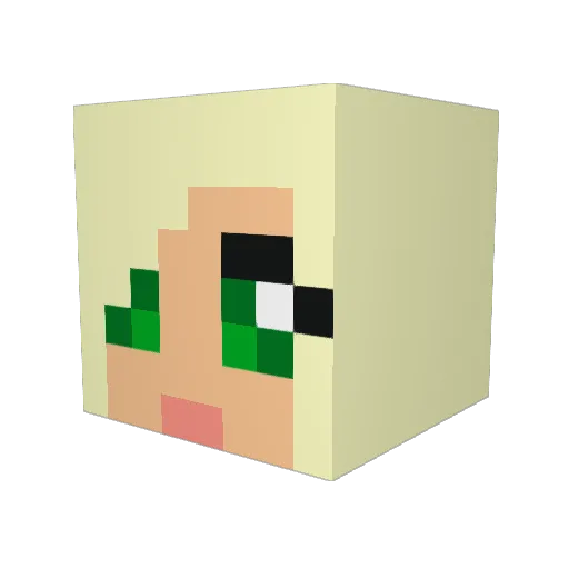 Serasyx Minecraft avatar head, 3D render