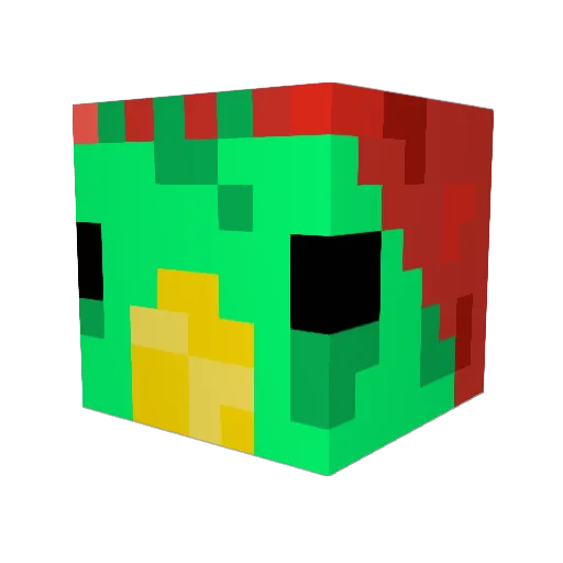 Serator27 Minecraft avatar head, 3D render