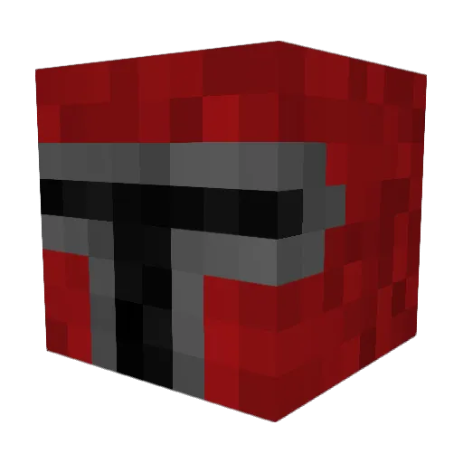 Serccer Minecraft avatar head, 3D render
