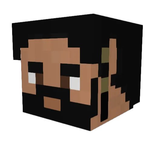 Serceed Minecraft avatar head, 3D render