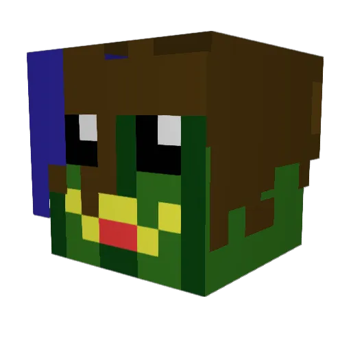 Sercoladencopter Minecraft avatar head, 3D render