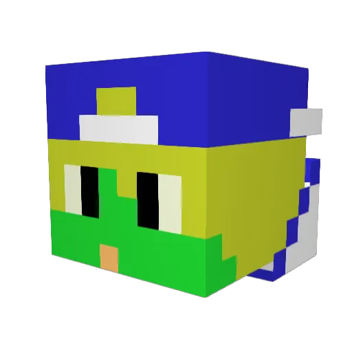 Serega__Ice Minecraft avatar head, 3D render