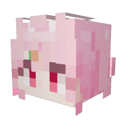 Serena0121 Minecraft avatar head, 3D render