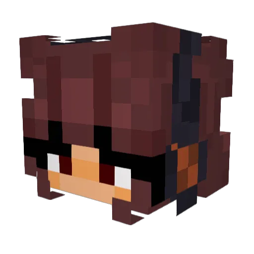 Serena23K Minecraft avatar head, 3D render