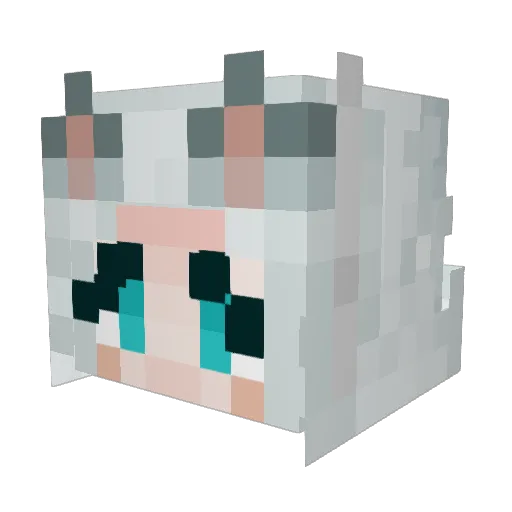 SerenaMii Minecraft avatar head, 3D render