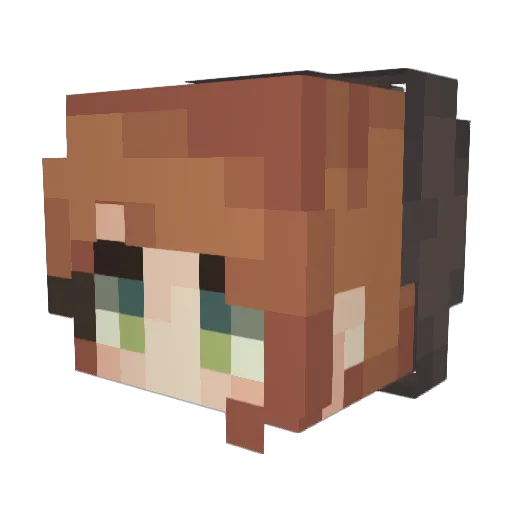 Serendipities Minecraft avatar head, 3D render