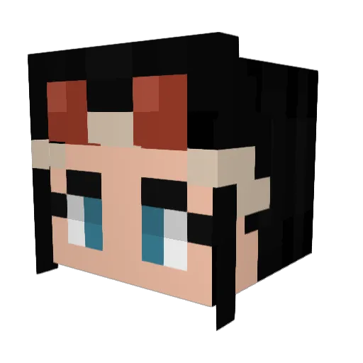 Serenica Minecraft avatar head, 3D render