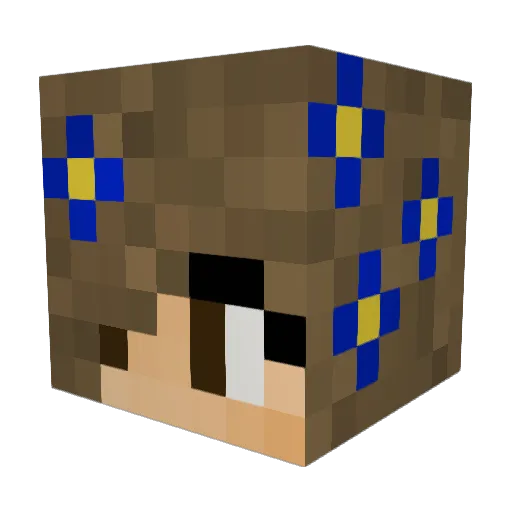 SerenityPlays Minecraft avatar head, 3D render