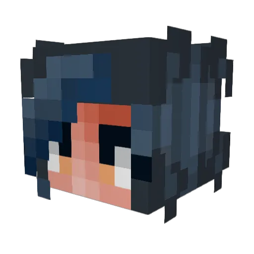 SerenityTheGamer Minecraft avatar head, 3D render