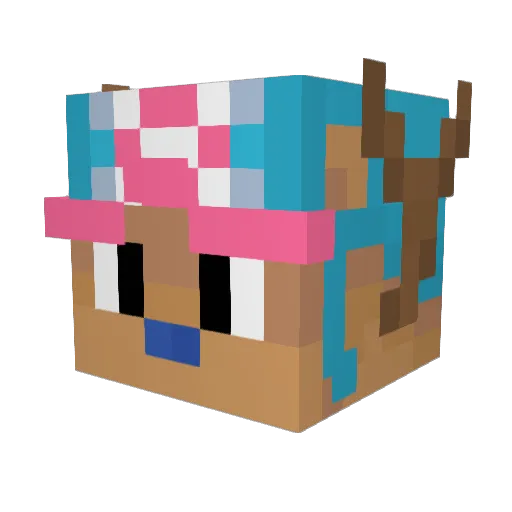 Serenpau Minecraft avatar head, 3D render