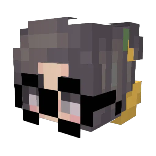Serenuh Minecraft avatar head, 3D render