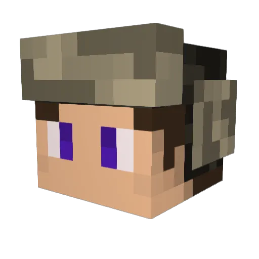 Sererec Minecraft avatar head, 3D render
