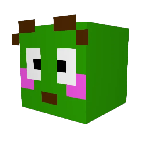 Serfot Minecraft avatar head, 3D render