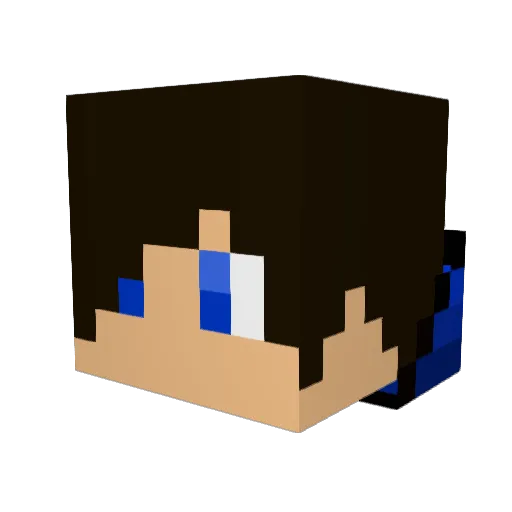 Serge121 Minecraft avatar head, 3D render