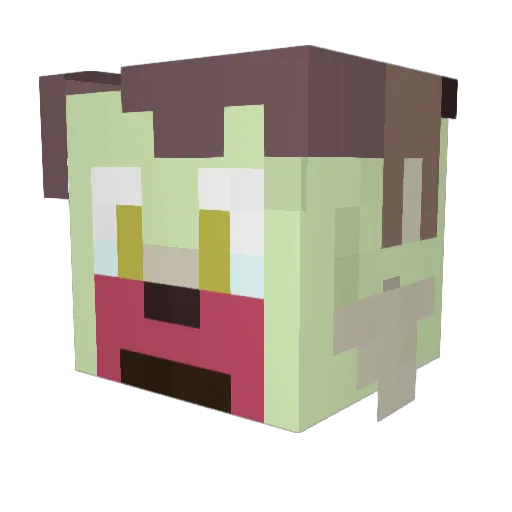 SergeGamer Minecraft avatar head, 3D render