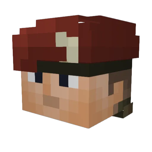 SergeantVinx Minecraft avatar head, 3D render