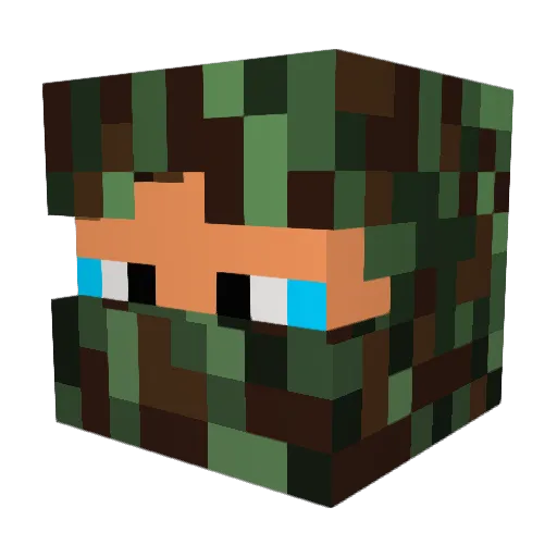 SergeantWeep Minecraft avatar head, 3D render