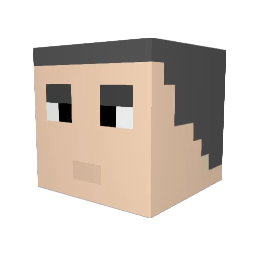 SergeyShoigu Minecraft avatar head, 3D render