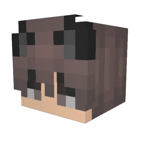 Sergggg Minecraft avatar head, 3D render