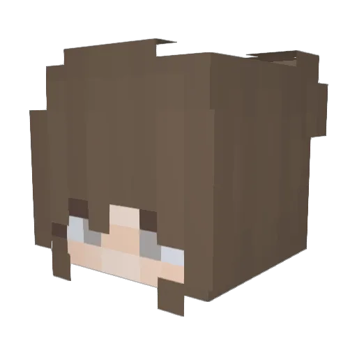 SergieLeft Minecraft avatar head, 3D render