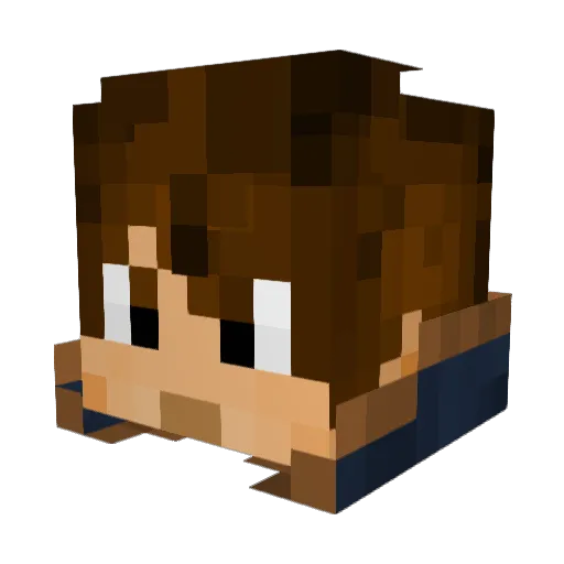 SergioBa7 Minecraft avatar head, 3D render