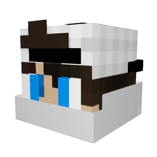 SergioKing Minecraft avatar head, 3D render