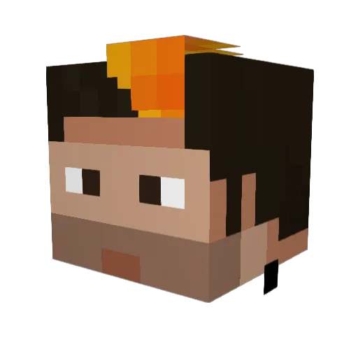 SergiotO11 Minecraft avatar head, 3D render