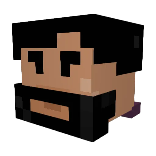 Serhappy Minecraft avatar head, 3D render