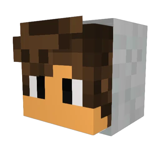SerhattK Minecraft avatar head, 3D render